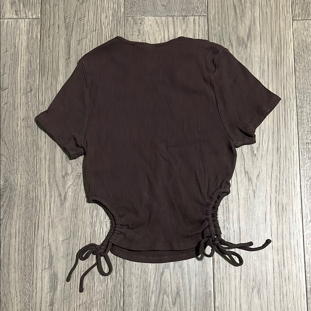 Brown Ruched Top - Picture 2 of 3